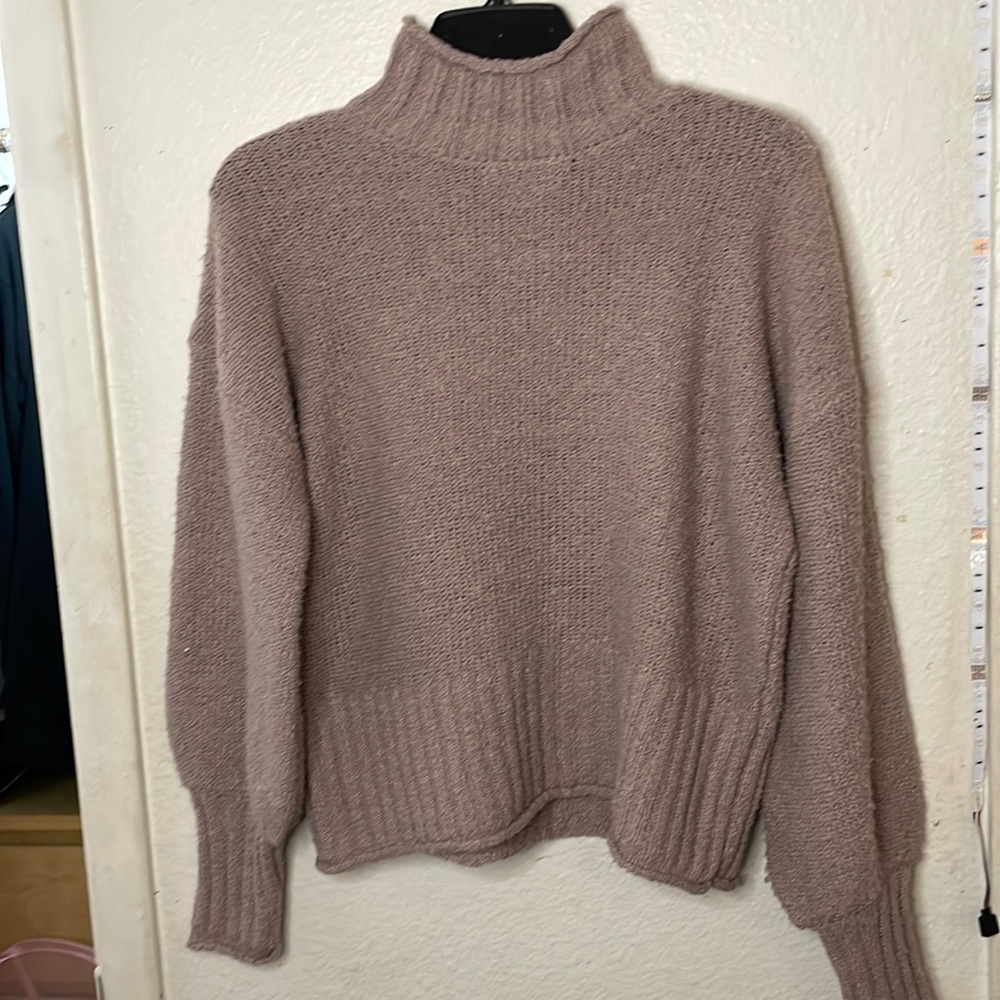 Pink Rose, Womens, Pink Turtle Neck Sweater, Size Medium